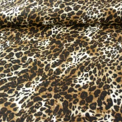 Polyamid Stoff elastisch Leopard braun 1,4m Breite