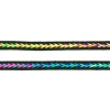 Polyester Band Fischgräten geflochten schwarz neon Farben Breite: 2cm