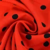 Polyester Punkte rot schwarz 1,5m Breite