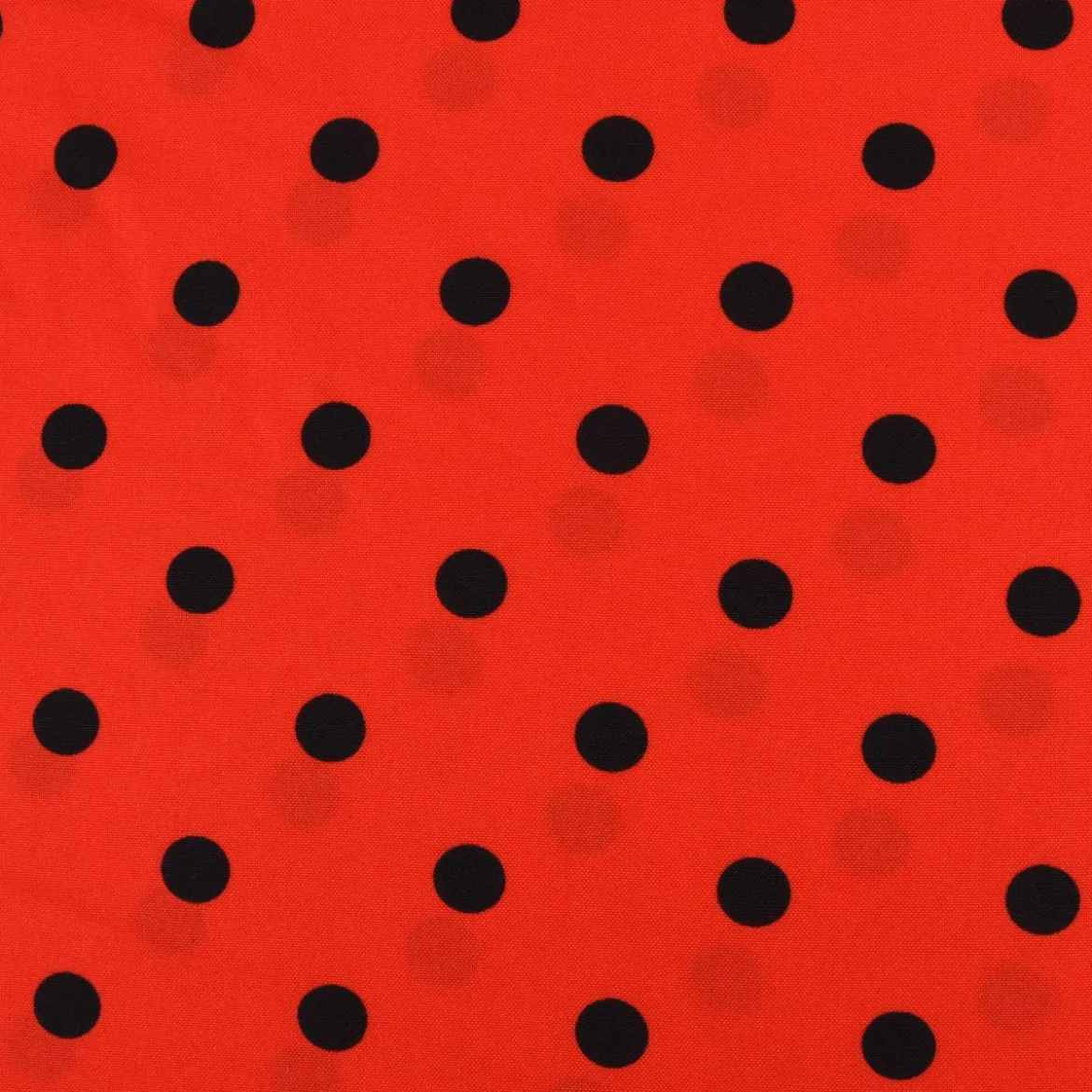 Polyester Punkte rot schwarz 1,5m Breite