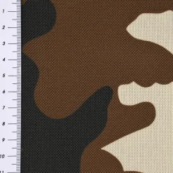 Polyester Stoff Meterware PVC Coating wasserabweisend Camouflage braun grün 1,5m Breite