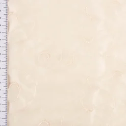 Polyesterstoff Taft Trachten Stickerei Blätter Ranken beige 1,50m Breite