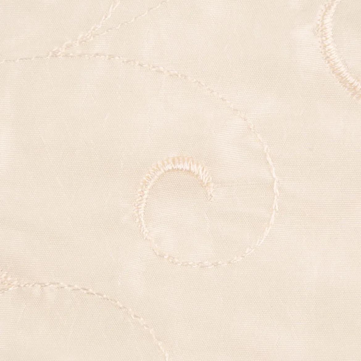 Polyesterstoff Taft Trachten Stickerei Blätter Ranken beige 1,50m Breite