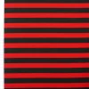 Polyester Streifen schmal rot schwarz 1,5m Breite