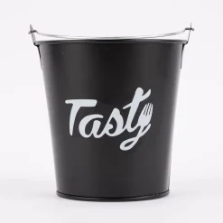 Pommeseimer Tasty Metall schwarz 12x12,5cm