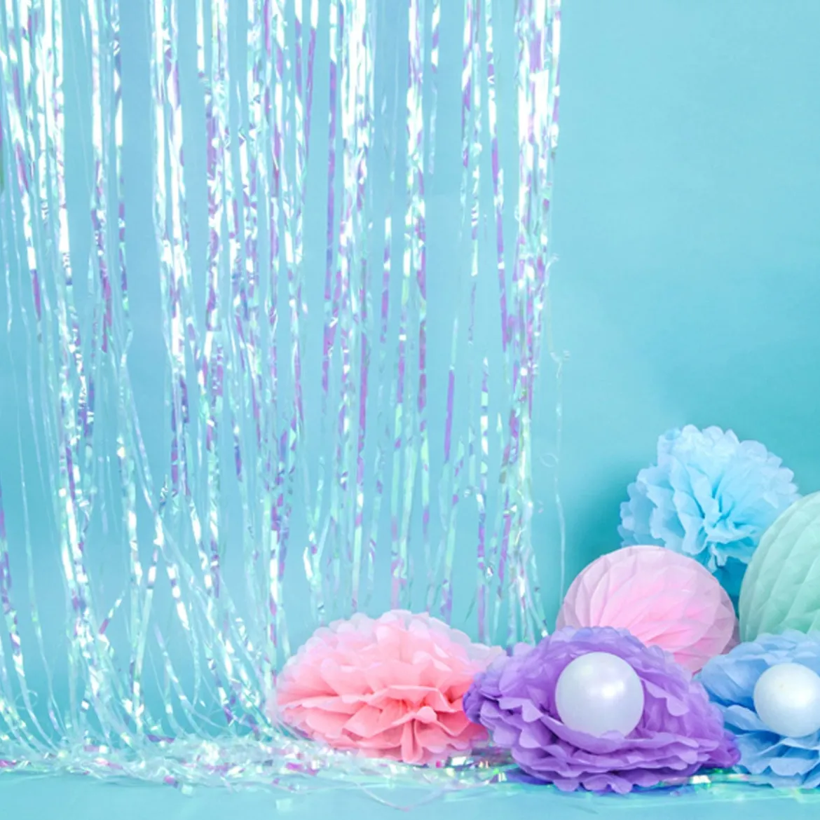 Pompom Seidenpapier hellblau 35cm
