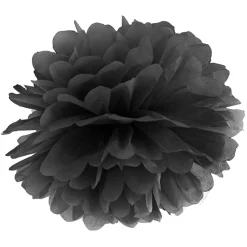 Pompom Seidenpapier schwarz 25cm