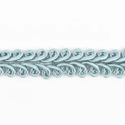 Posamentenborte Zierband Ranken geschwungen rauchblau Breite: 1cm