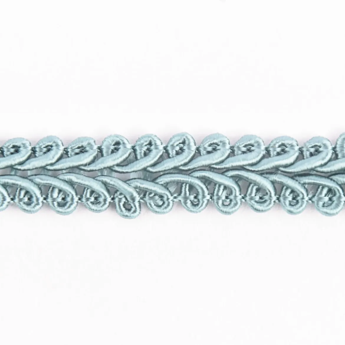 Posamentenborte Zierband Ranken geschwungen rauchblau Breite: 1cm