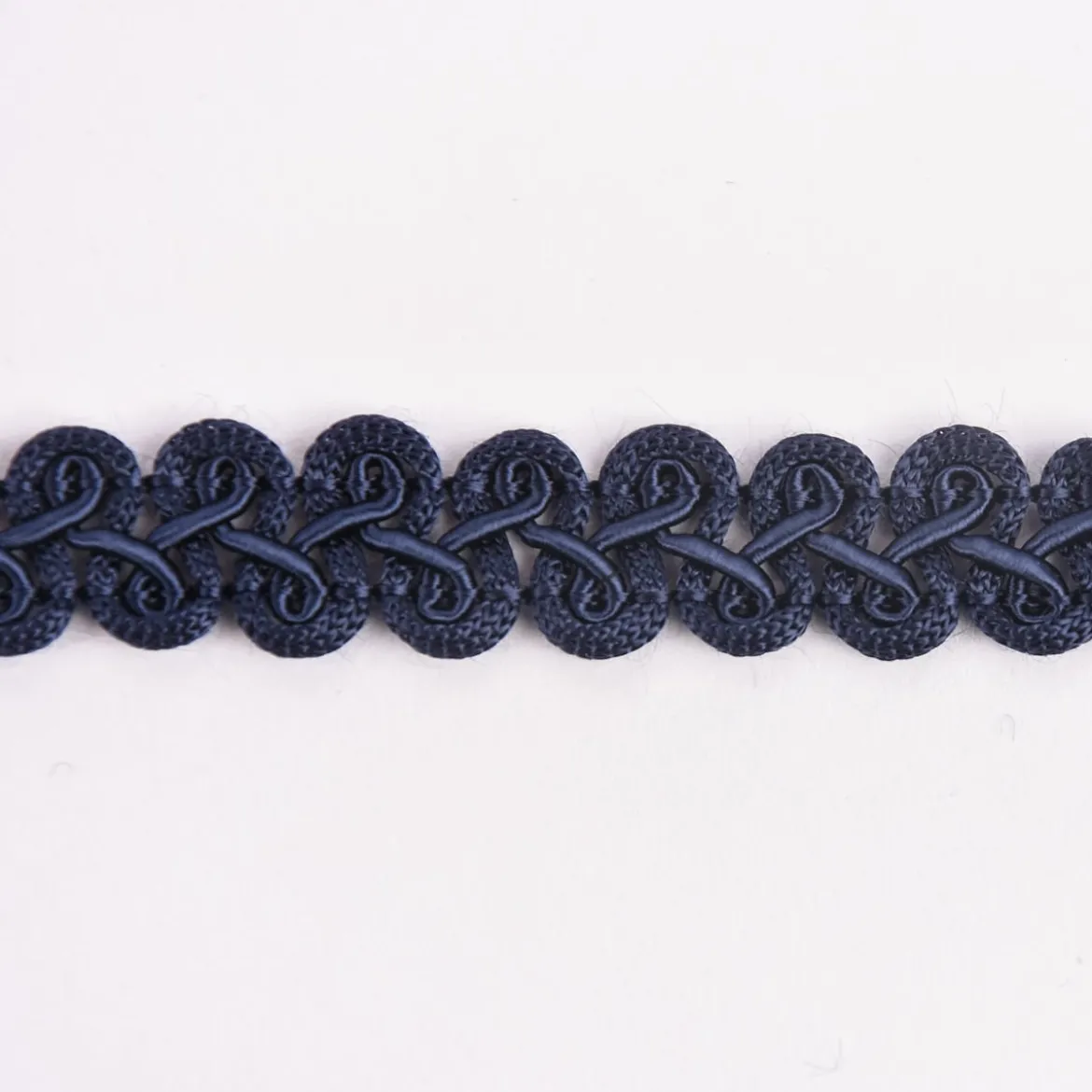 Posamentenborte Zierband Wellen dunkelblau Breite: 1,5cm