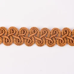 Posamentenborte Zierband Wellen ocker gelb Breite: 1,5cm