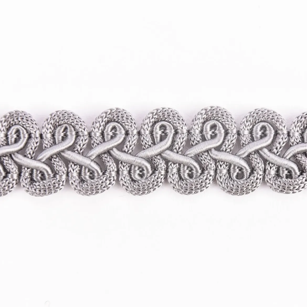 Posamentenborte Zierband Wellen grau Breite: 1,5cm