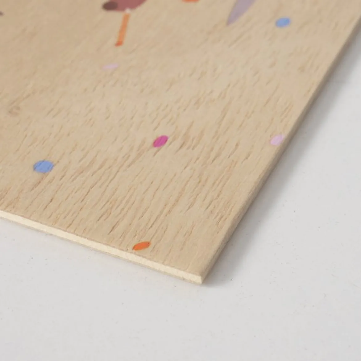Postkarte aus Holz Geburtstag mit Dackel grau-bunt oder natur-bunt verschiedene Motive 16x10cm