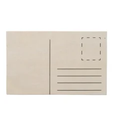 Postkarte aus Holz Geburtstag mit Dackel grau-bunt oder natur-bunt verschiedene Motive 16x10cm