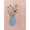 Postkarte aus Pappe Herzlichen Glückwunsch rosa bunt A6 von KEITCARDS