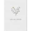 Postkarte aus Pappe Schön dass es dich gibt Blumenherz weiß bunt A6 von KEITCARDS