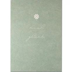 Postkarte aus Pappe viel glück Kleebatt grün A6 von KEITCARDS