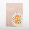 Postkarte Danke Blumenstrauß aus Pappe A6 von KEITCARDS