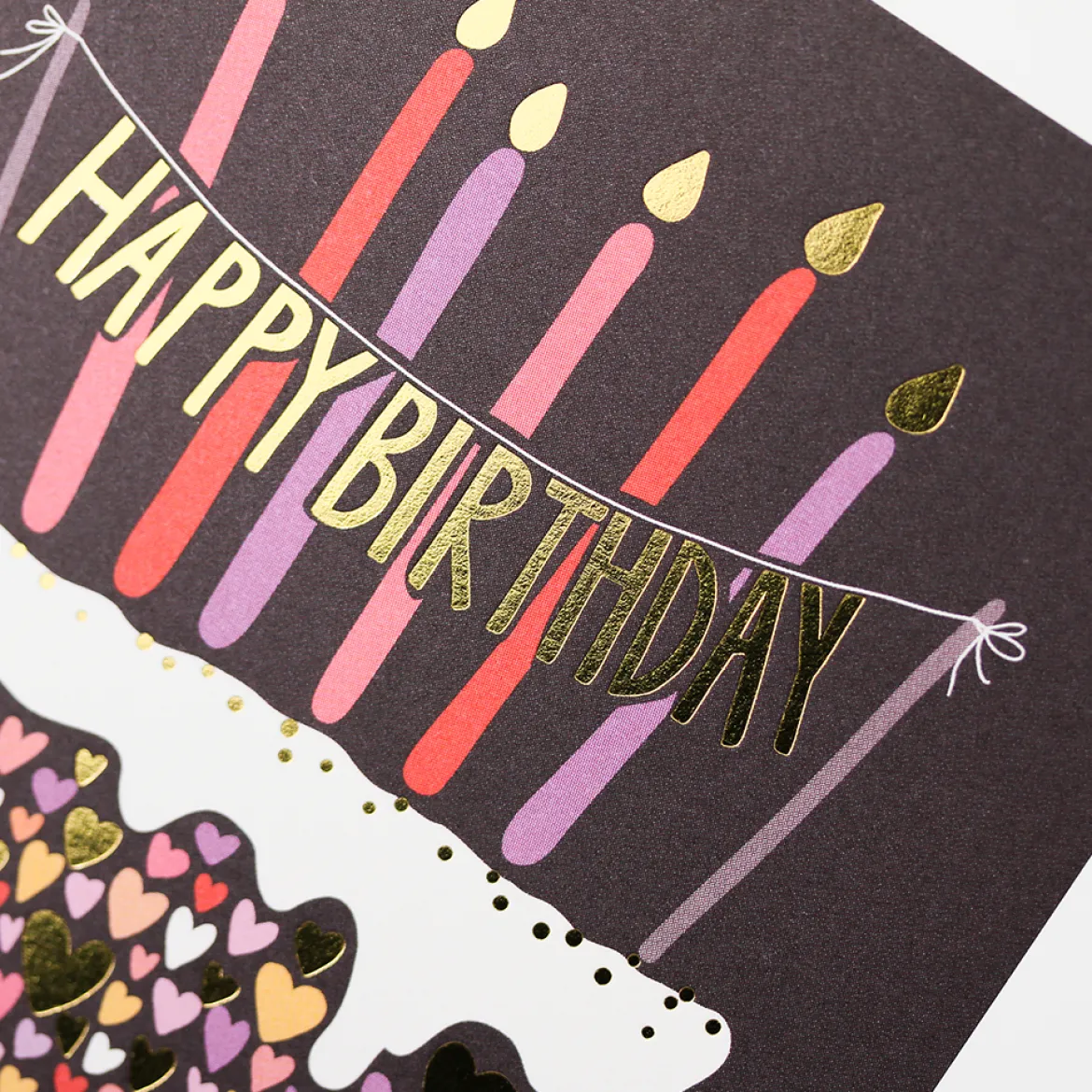 Postkarte HAPPY BIRTHDAY TO YOU Geburtstagstorte lila 105x148mm von Grafik Werkstatt