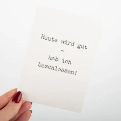 Postkarte heute wird gut Pappe A6 von KEITCARDS