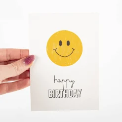 Postkarte Lachgesicht Happy Birthday A6 von KEITCARDS
