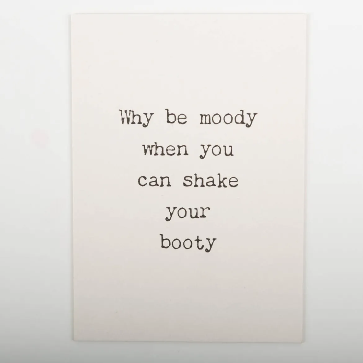 Postkarte shake your booty Pappe A6 von KEITCARDS