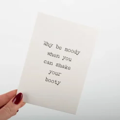 Postkarte shake your booty Pappe A6 von KEITCARDS