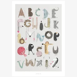 Print ABC Kids Papier weiß grau bunt A5 oder A4