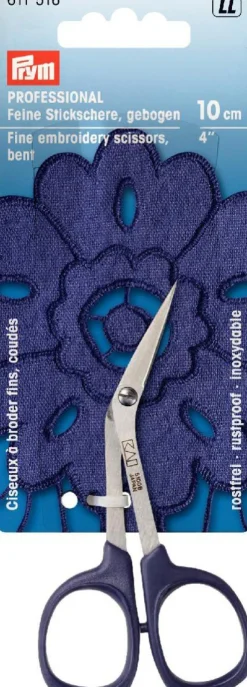 PROFESSIONAL Stickschere gebogen 4'' 10 cm