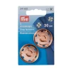Prym 2 Annäh Druckknöpfe Messing rosegoldfarbig 30mm
