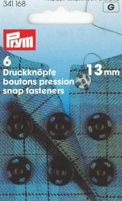 Prym Annäh-Druckknöpfe MS schwarz 13 mm