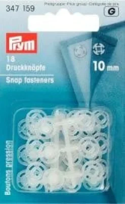 Prym 18 Annäh Druckknöpfe transparent 10mm