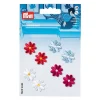 Prym Applikation Blumen selbstklebend weiß rot blau 8 Stück 2cm