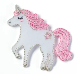 Prym Applikation Einhorn weiß/rosa 5,5x4cm