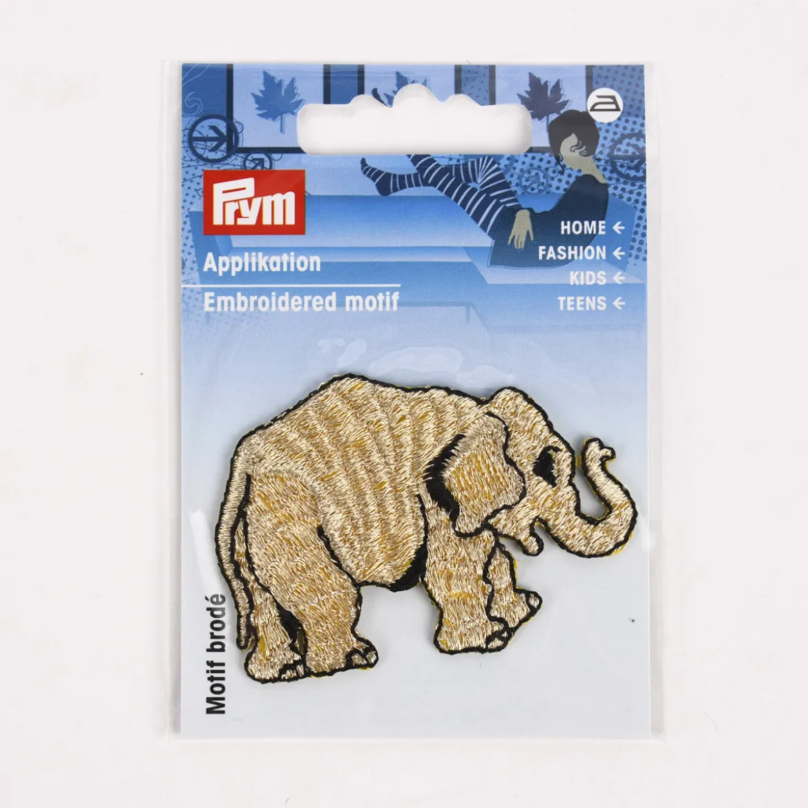 Prym Applikation Elefant goldfarbig 5,7x4cm