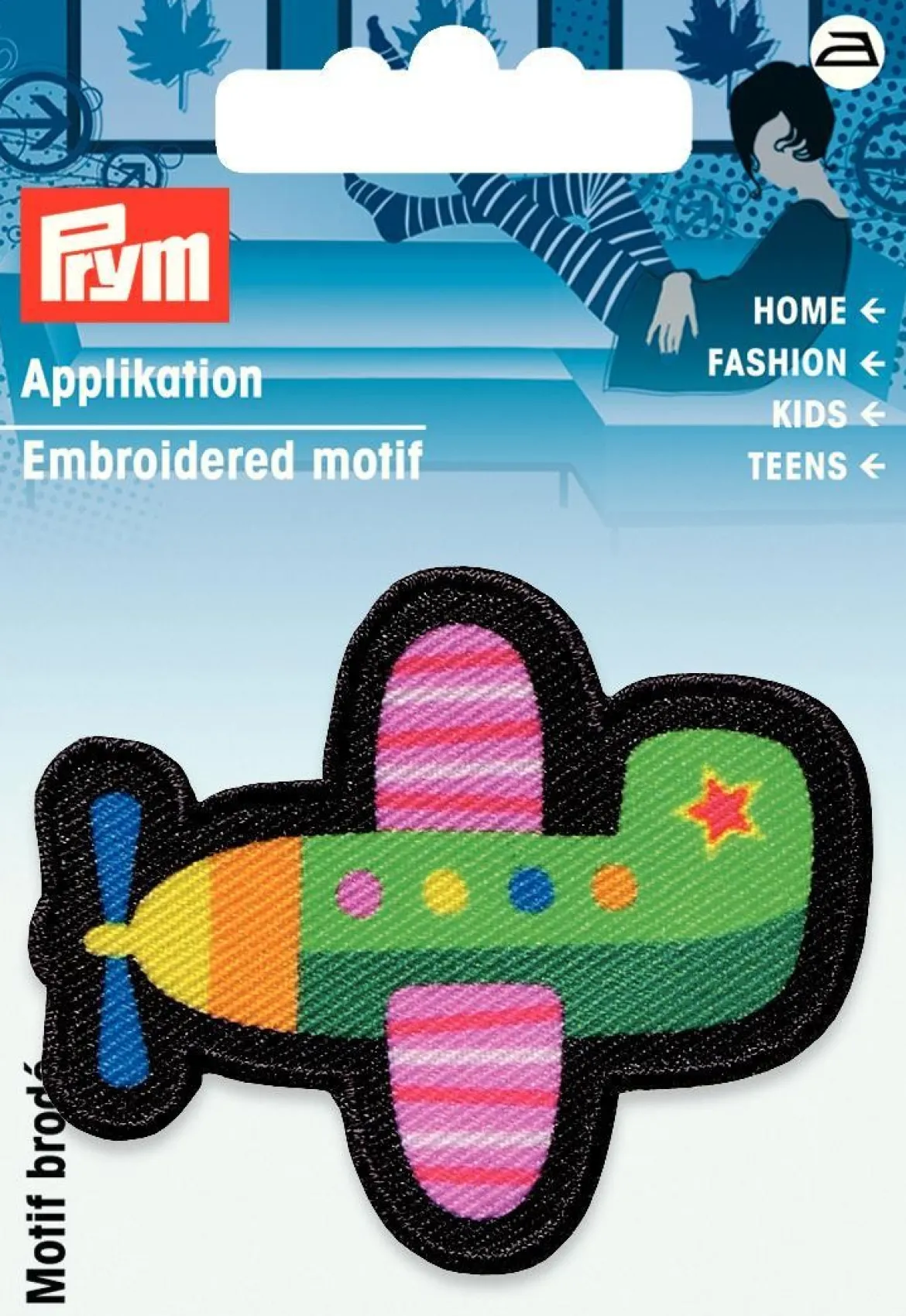 Prym Applikation Flugzeug 5,5x4,5cm
