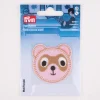 Prym Applikation Hund selbstklebend aufbügelbar rosa braun 52x52mm