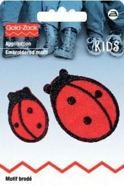 Prym Applikation Marienkäfer rot schwarz 3,5x2,5cm und 5x4cm