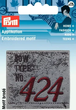 Prym Applikation Patch grau 424 5x4,5cm