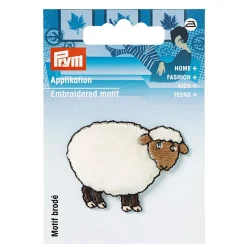 Prym Applikation Schaf klein weiß plüschig 4,8x3,5cm