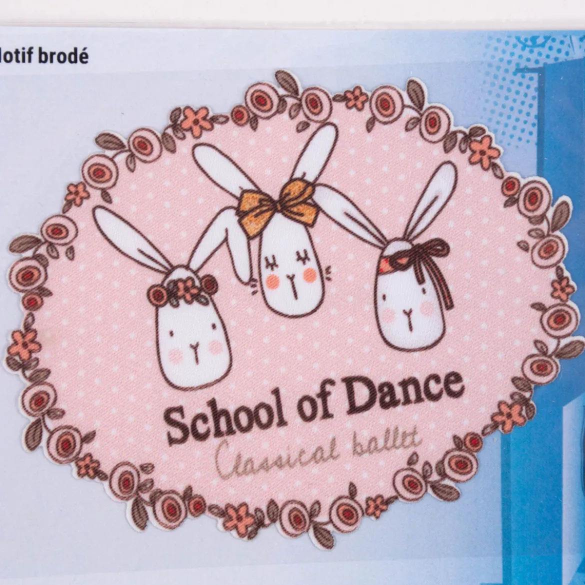 Prym Applikation School of Dance Hasen selbstklebend aufbügelbar rosa 78x95mm
