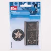 Prym Applikation Stern & Royal selbstklebend aufbügelbar blau 36mm und 43x72mm