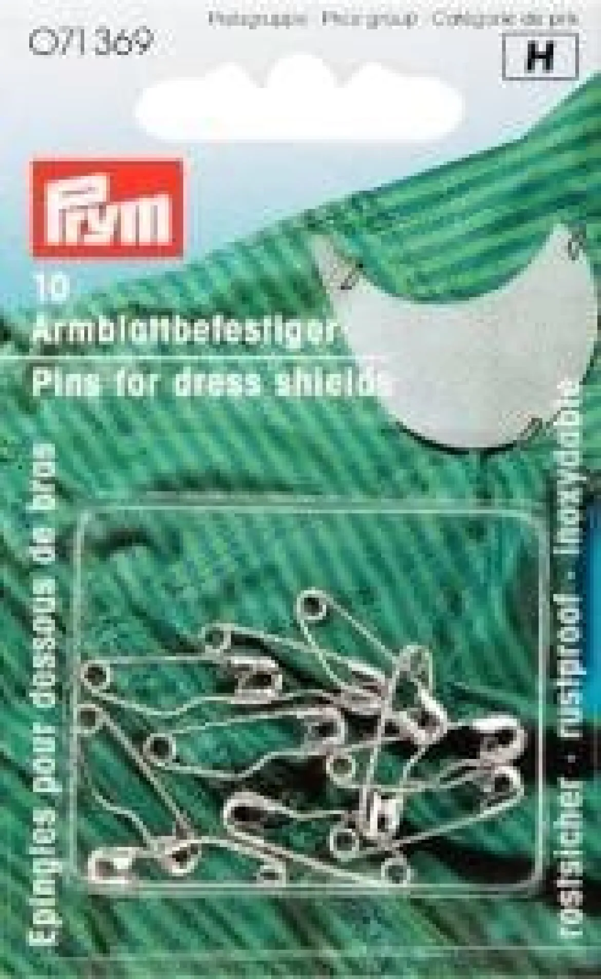 Prym Armblattbefestiger MS silberfarbig 19 mm