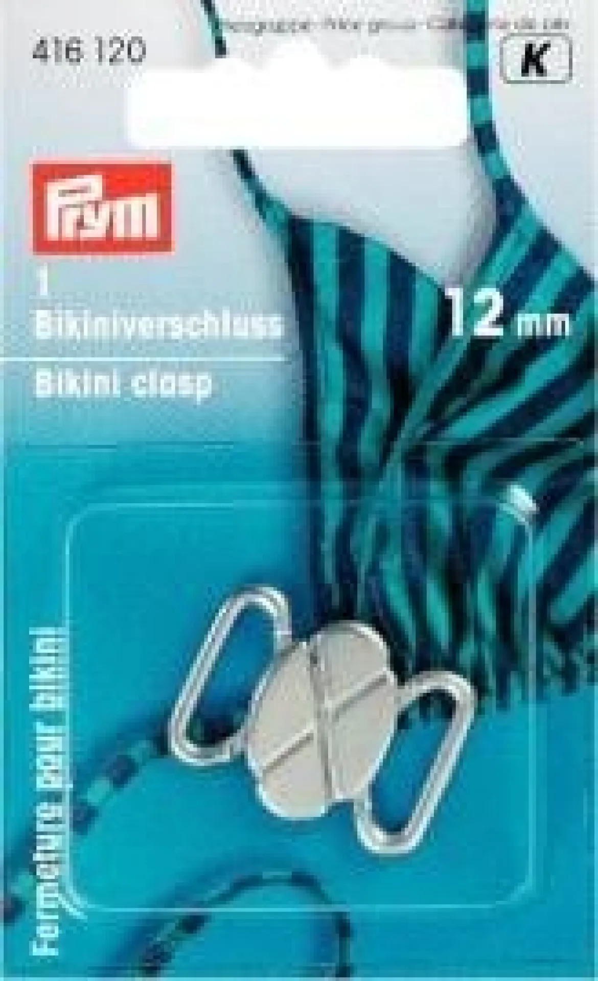 Prym Bikini Verschluss silberfarbig 12mm