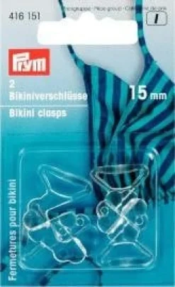 Prym Bikini Verschluss transparent 15mm