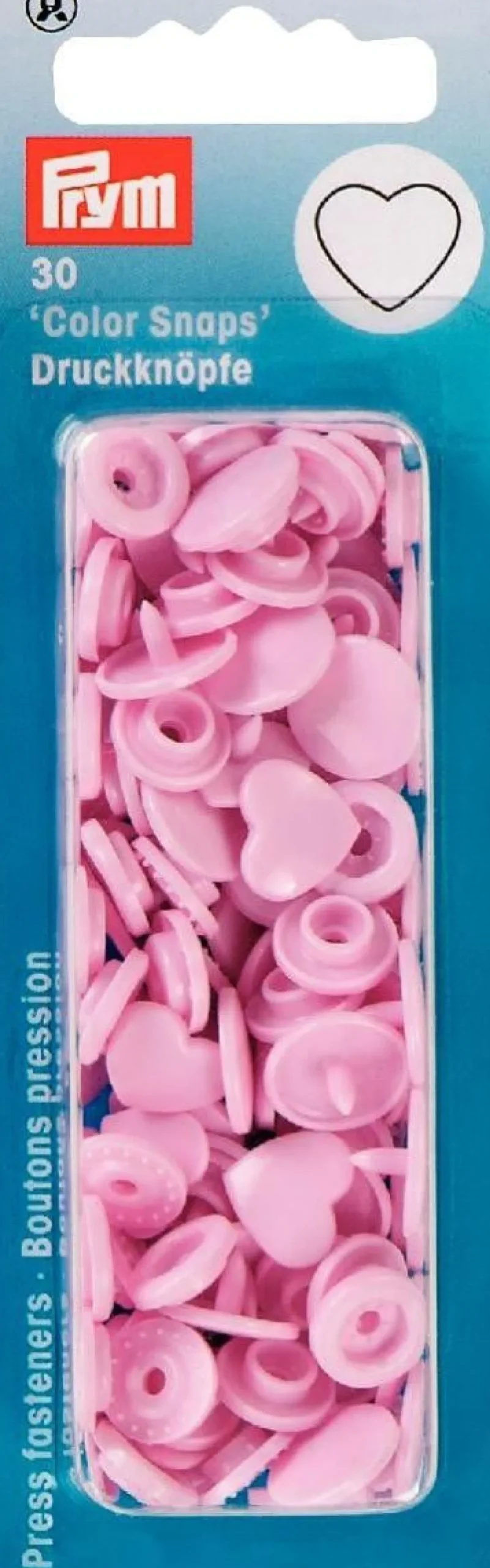 Prym Color Snaps Druckknöpfe Herz 12mm rosa