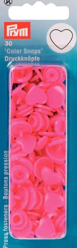 Prym Color Snaps Druckknöpfe Herz 12mm pink