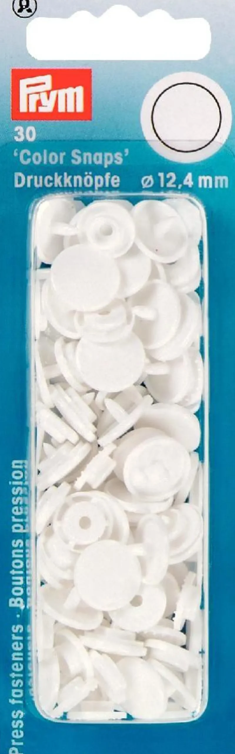 Prym Color Snaps Druckknöpfe Ø12,4mm weiß