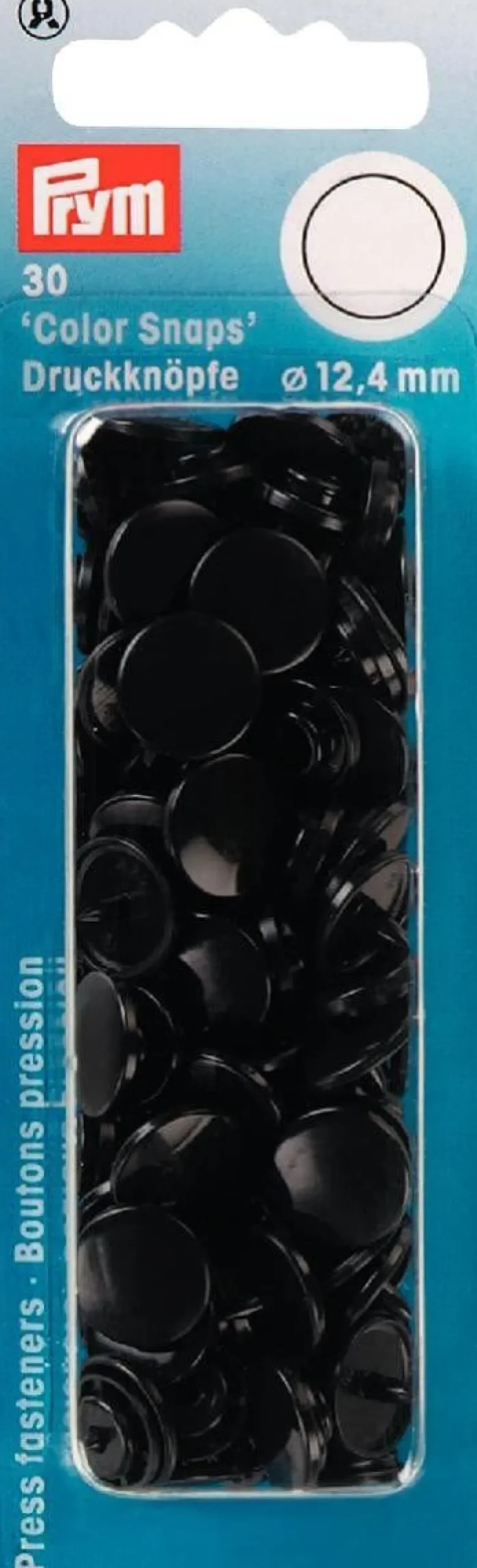 Prym Color Snaps Druckknöpfe Ø12,4mm schwarz