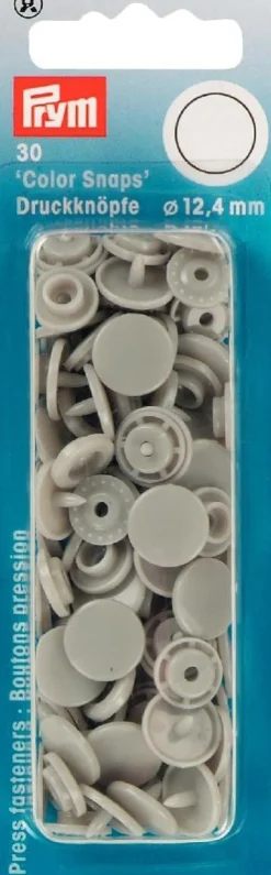 Prym Color Snaps Druckknöpfe Ø12,4mm grau